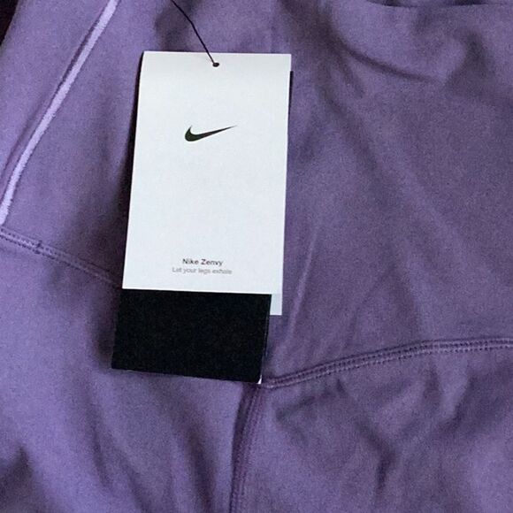 Nike Women's Zenvy Gentle-Support High-Waisted 8" Biker Shorts, XS, Violet, NWT - Picture 6 of 7